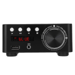 Amplificador de Potencia de Audio Digital, 2X50W, Clase D, Bluetooth 5.0, Color Negro, MA12070
