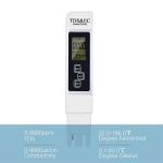 Medidor Digital de TDS 0-9990 PPM, EC y Temperatura de Agua, Color Blanco - Image 2