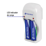 Cargador de Pilas AA, AAA y 9V, Incluye 2 Pilas AA, Volteck - Image 2