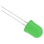 Led Normal Difuso Verde 10mm, 2-2.2V 20mA