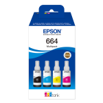 Pack de 4 Tintas Originales para Epson 664 Series L, 70ml