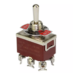 Switch Palanca 6 Pines, 30A 125VAC, DPDT ON-OFF-ON, KN3C-203