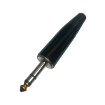 Plug de Audio Estéreo 1/4, Negro Metálico