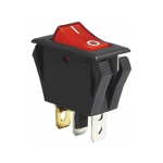 Switch Balancín Rectangular Color Rojo, 3 pines, 2 posiciones, 125VAC 20A – 250VAC 15A