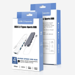 Hub 4 Puertos USB + 1 Puerto USB Tipo C, Plateado - Image 4