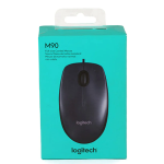 Mouse Óptico Alámbrico USB, 1000 DPI, Color Negro, Logitech M90