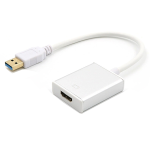 Adaptador USB 3.0 Macho a HDMI Hembra, Plateado