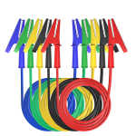 Kit de 5 Cables de Prueba para Multímetro Tipo Lagarto de 50cm, 1000V 20A