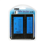 Probador de Cable de Red RJ45, CAT5, CAT6 y Cable Telefónico RJ11, Color Negro/Celeste, KS-4160