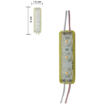 Módulo de 3 Led 2835, 1.5W 12VDC, Color Amarillo