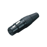 Plug XLR Hembra de 3 Pines, Color Negro