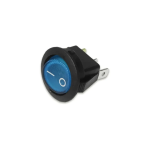 Switch Rocker On-Off Redondo Azul/Negro, 125VAC 10A – 250VAC 6A