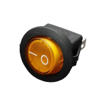 Switch Rocker On-Off Redondo Anaranjado/Negro, 125VAC 10A – 250VAC 6A