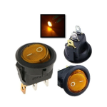 Switch Rocker On-Off Redondo Anaranjado/Negro, 125VAC 10A – 250VAC 6A - Image 2