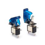Interruptor de Palanca con Led 12VDC 20A con Protector, Color Azul