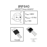 Transistor Mosfet IRF640N, 200V 18A, TO-220 - Image 2
