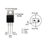 Transistor Mosfet IRF840, 500V 8A, TO-220 - Image 2
