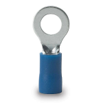 Terminal Eléctrica de Argolla, Color Azul para Cable 14-16AWG, RV2-5L
