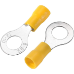 Terminal Eléctrica de Argolla, Color Amarillo para Cable 10-12AWG, RV5.5-8 - Image 2