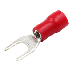 Terminal Eléctrica de Horquilla, Color Rojo para Cable 16-22AWG, SV1.25-4