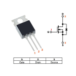 Transistor Mosfet IRF3205, 55V 110A, TO-220 - Image 2