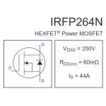 Transistor Mosfet IRFP264N, 250V 44A, TO-247 - Image 2