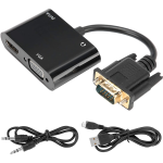 Adaptador VGA Macho a VGA Hembra y HDMI 2K