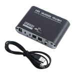 Decodificador de Audio Óptico Digital SPDIF Coaxial a RCA, DTS, AC3, HD de 5.1 Canales