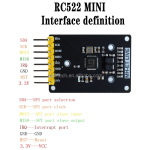 Mini Módulo RFID RC522, Tarjeta + Llavero, 13.56MHZ - Image 3
