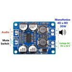 Placa Amplificadora de Audio Digital Mono 60W, 12-24VDC, TPA3118 - Image 3