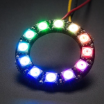 Anillo Neopixel 12 Bits, Led RGB 5050, WS2812 con Cable - Image 3