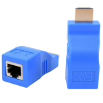 Par de Extensores Compatibles con HDMI 1080P, Hasta 30 Metros para Cable Ethernet CAT5e y CAT6, Color Azul - Image 2