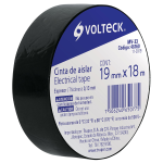 Cinta de Aislar Negro 18 mts, Volteck