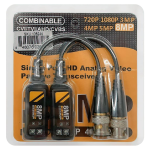 Par de Video Balun BNC Pasivo para Cámara de Seguridad CCTV, Transceptor, 8MP AHD