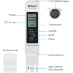 Medidor Digital de TDS 0-9990 PPM, EC y Temperatura de Agua, Color Blanco - Image 9