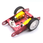 Kit Chasis de Carro de Aluminio Color Rojo con Llantas Blanco/Negro, 2WD - Image 2