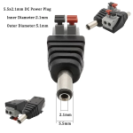 Conector de Energía Macho con Terminales de Presión para Cámara de Videovigilancia CCTV - Image 2