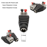 Conector de Energía Hembra con Terminales de Presión para Cámara de Videovigilancia CCTV - Image 2