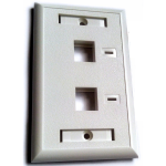 Placa de Montaje de 2 Puertos, Color Blanca, SPRYWIRE SW-FP02A - Image 2