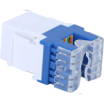 Dado de Red RJ45 CAT5E de 180°, Color Blanco/Azul, SPRYWIRE SW-KJC5WTA - Image 2