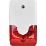 Sirena para Alarma con Luz Estroboscópica, 105bD, 12VDC, SPRYWIRE SR04
