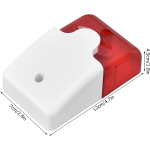 Sirena para Alarma con Luz Estroboscópica, 105bD, 12VDC, SPRYWIRE SR04 - Image 4