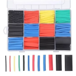 Caja con 560 Piezas de Termoencogible, Colores Variados, de Distintas Medidas