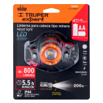 Linterna Led para Cabeza, 1 LED 800 Lúmenes, de 4 pilas AA, Truper