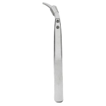 Pinza Antiestática de Mango Recto y Punta de Cerámica Curva