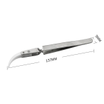 Pinza Antiestática de Mango Cruzado y Punta de Cerámica Curva - Image 3