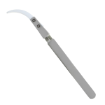 Pinza Antiestática de Mango Cruzado y Punta de Cerámica Curva