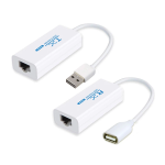 Par de Extensores USB a RJ45 Hembra, Receptor y Emisor de Hasta 200 Metros para Cable Ethernet CAT5E y CAT6