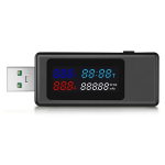 Tester Probador de Voltaje y Amperaje Digital, Color Negro, Keweisi KWS-V30