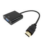 Adaptador HDMI Macho a VGA Hembra, Color Negro